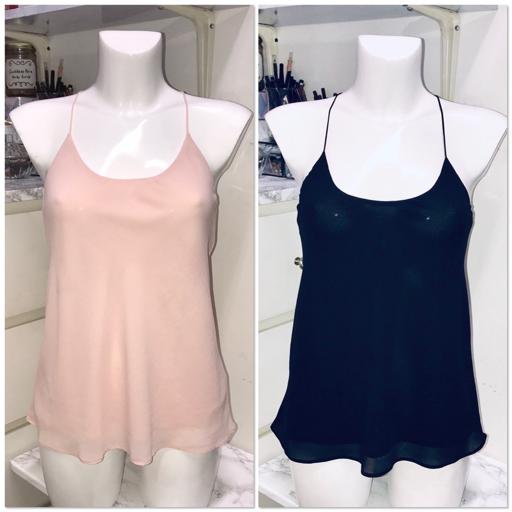 😍2 Bundle Gorgeous T-back camisole blouses Size S